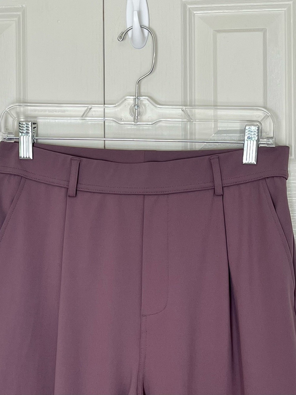 Halara High Rise Wide Leg Pull-On Work Pants Mauve Stretch Business Casual M New - Picture 2 of 7